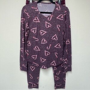 PINK Victoria's Secret Women’s Pajama Set - Purple & Pink, Medium